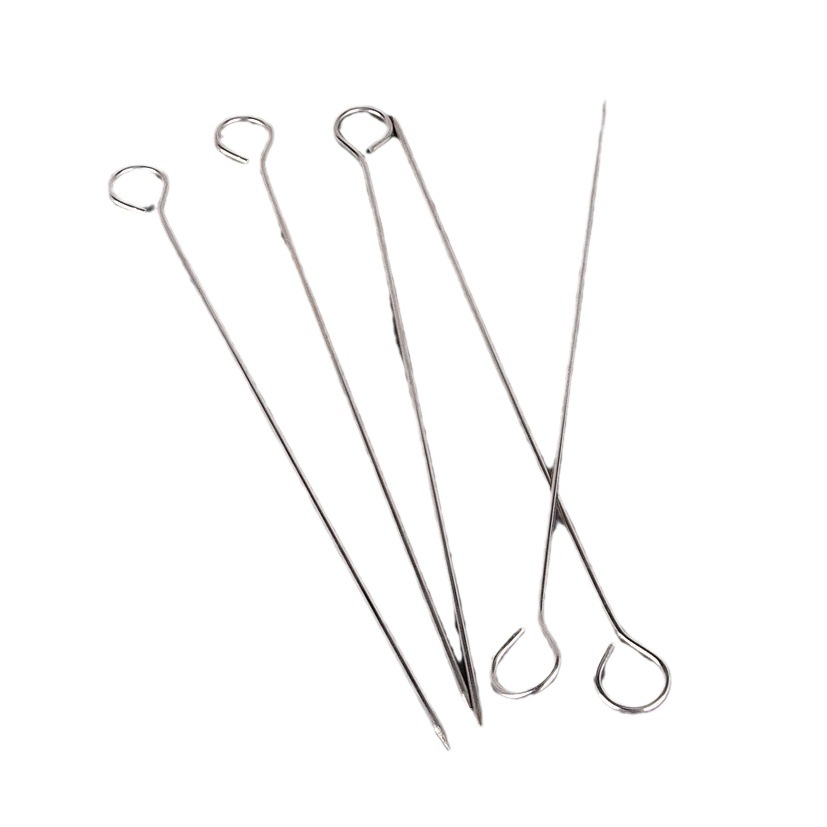 Roast Duck Tail Needle Stainless Steel Roast Duck Needle Roasted Needle Fork Roasted Needle Goose Tail Needle with Ring Skewer Brine Duck Neck Needle S Hook Hook