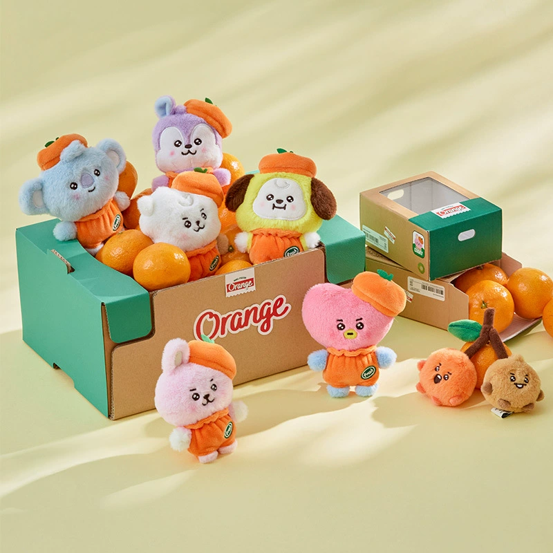 Мягкая игрушка (BT21) серия Orange Party, мини‑брелок или подвеска, разные персонажи