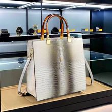 跨境外贸新品高档女包欧美时尚款鳄鱼纹手提大包高级质感女包热卖
