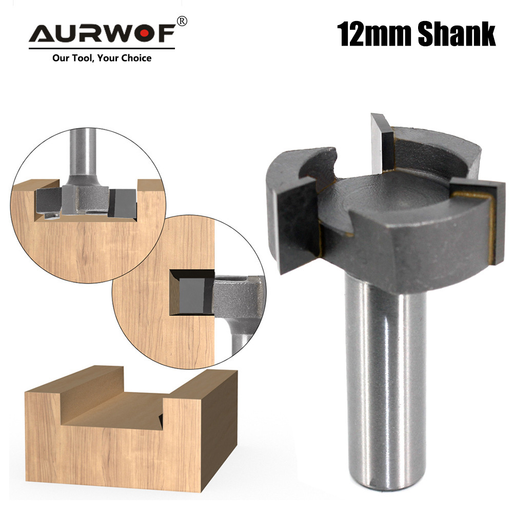 12柄三刃T型刀开槽清底刀本色槽口刀木工拉槽铣刀T型榫刀