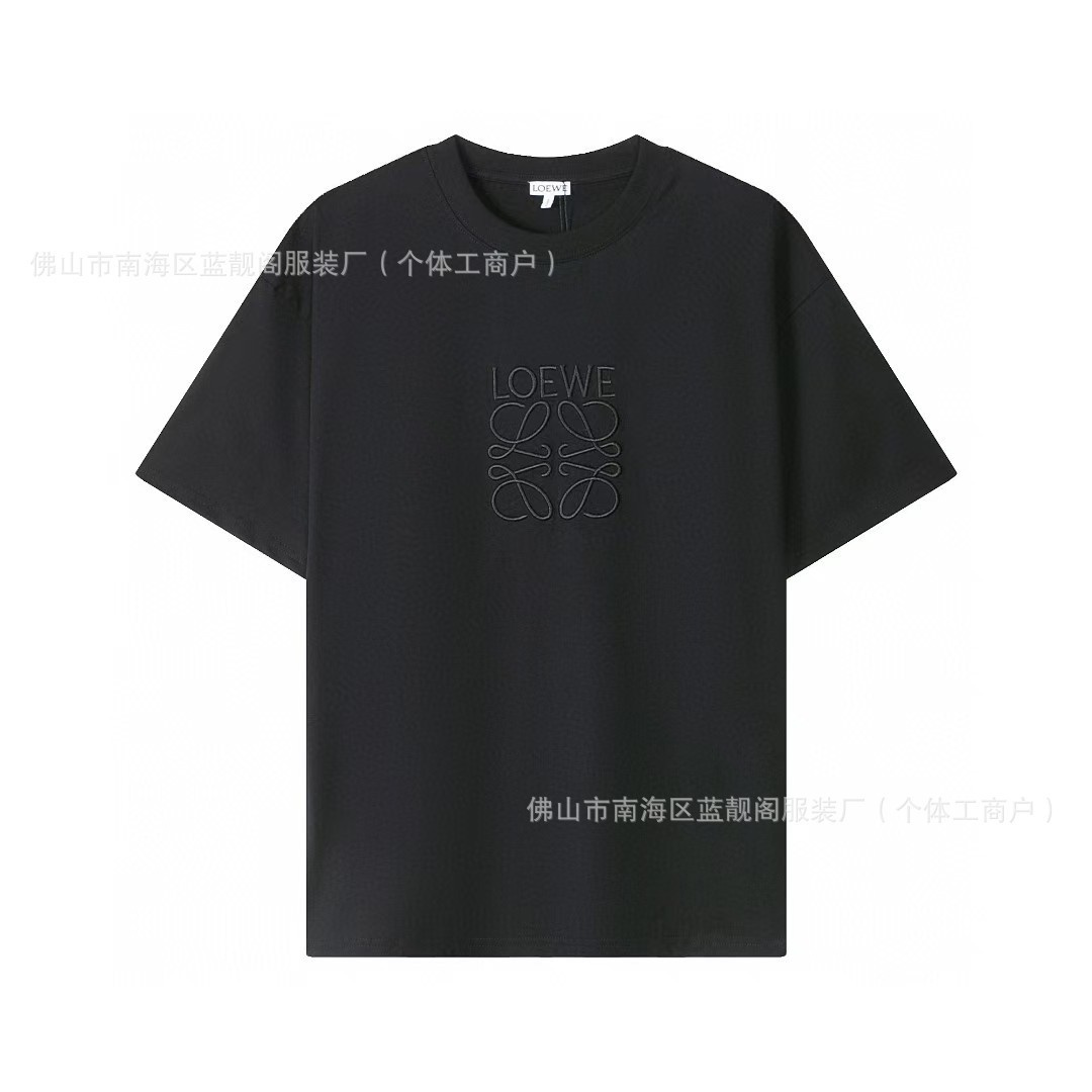 正しいバージョンLOE家24SS新ポケット刺繍クラシック小標男女ゆるいカジュアルカップル半袖tシャツ