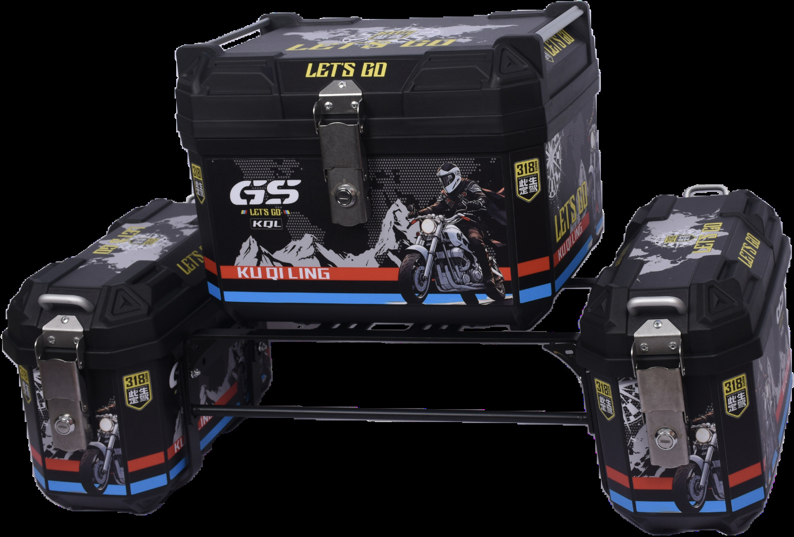 36L Motorcycle Side Box, Electric Vehicle Side Box, Non-Aluminum Alloy Quick-Release Side Box, Waterproof, Thickened, Drop-Resistant, Large Capacity