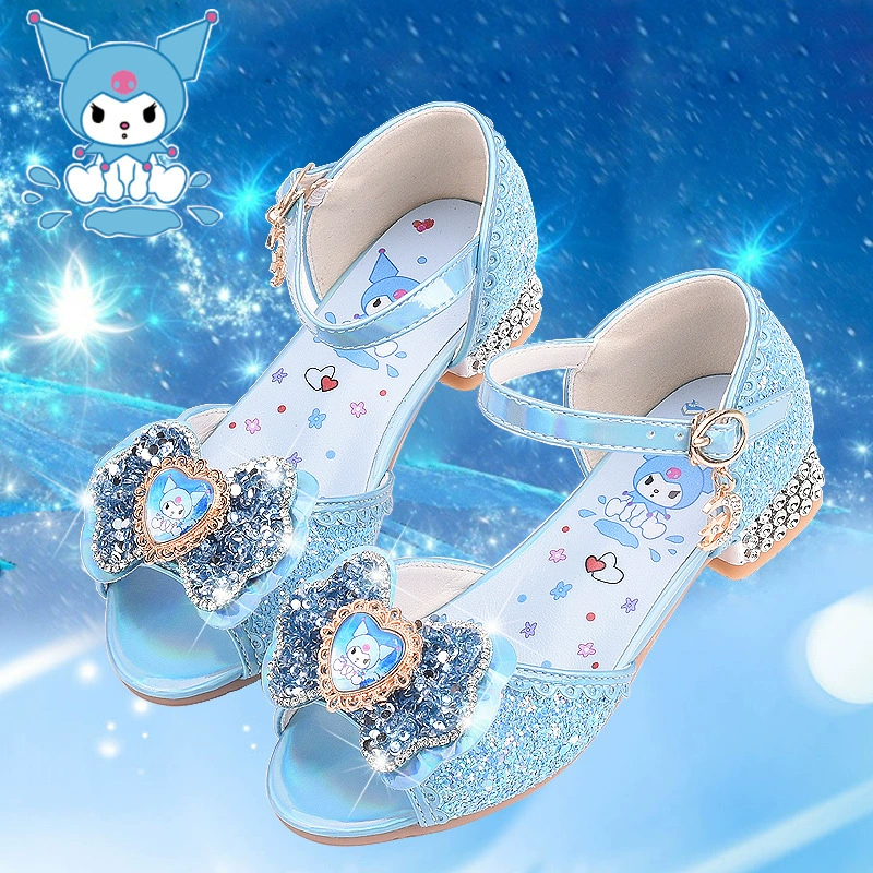 Новые кулуми сандалии для девочек летние детские туфли на высоком каблуке сети красный модельный показ обуви для поддержки трансграничных волос