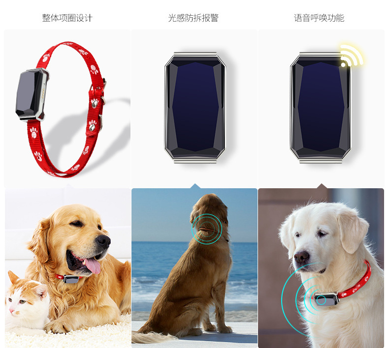 Pet locator GPS tracker cat dog anti-lost tracking collar waterproof Beidou long standby can talk