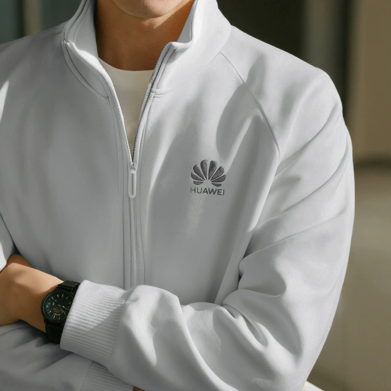 New high-end sweatshirt workwear with custom logo printing, corporate group uniforms, 4S store autumn and winter employee cardigan jackets