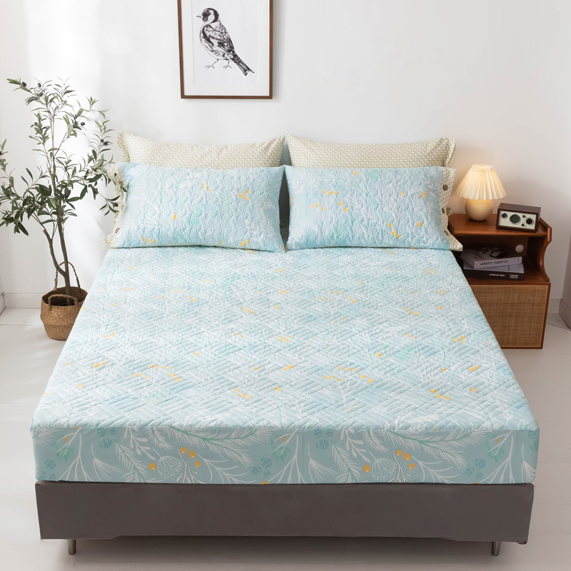 Cubierta de cama de algodón de cuatro piezas, cubierta de colchón de cuatro piezas