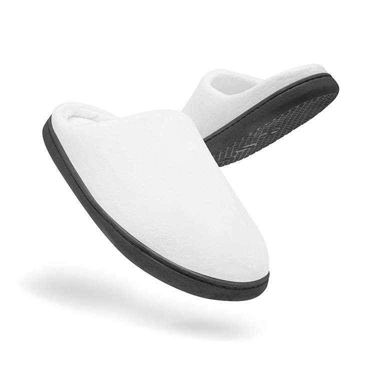 国际站来图代发秋冬圆头平跟3D印花室内可爱浅口包头棉拖鞋