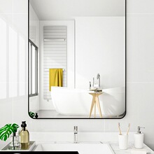 浴室镜子贴墙自粘卫生间洗手洗脸厕所洗面台壁挂免打孔挂墙式