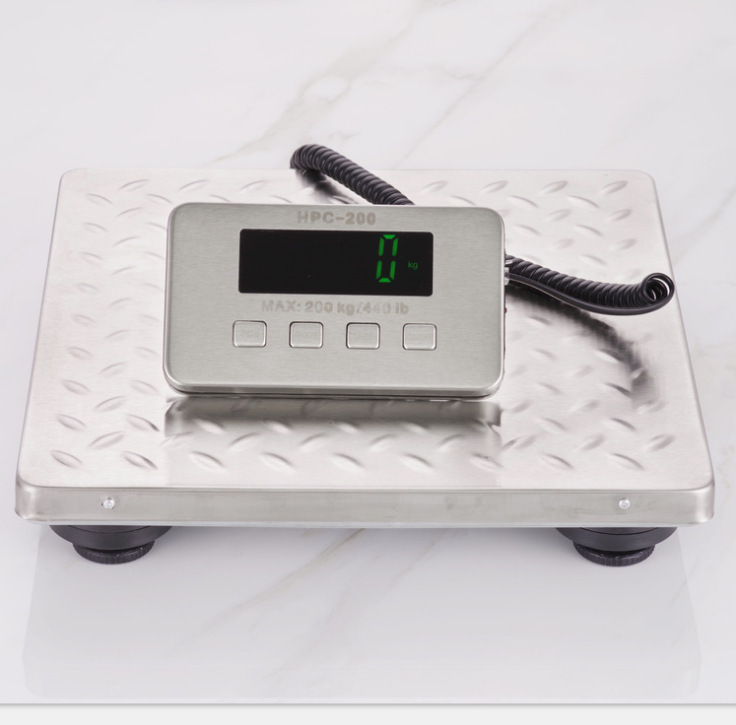 花纹台面邮政秤 200kg 充电 不锈钢面板 宠物秤邮政秤
