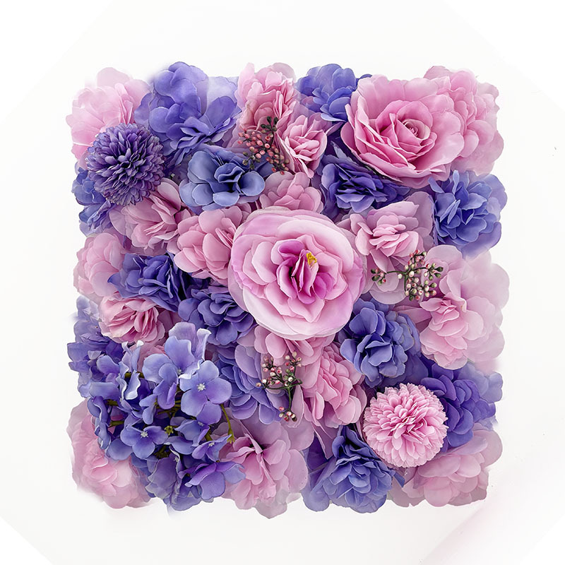 Pared de flores simulada rosa pared de plantas de bodas artículos de fondo decoración pared de flores falsas peonía diseño de fila de flores del centro comercial