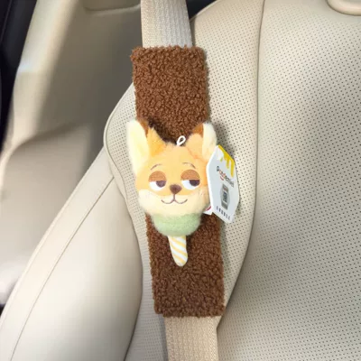 Shoulder Pad Car Seatbelt – Sürətlər qutusu və əl tormozu başlıqları - shoulder-pads-brown-velvet-genuine-nick-marshmallow-single