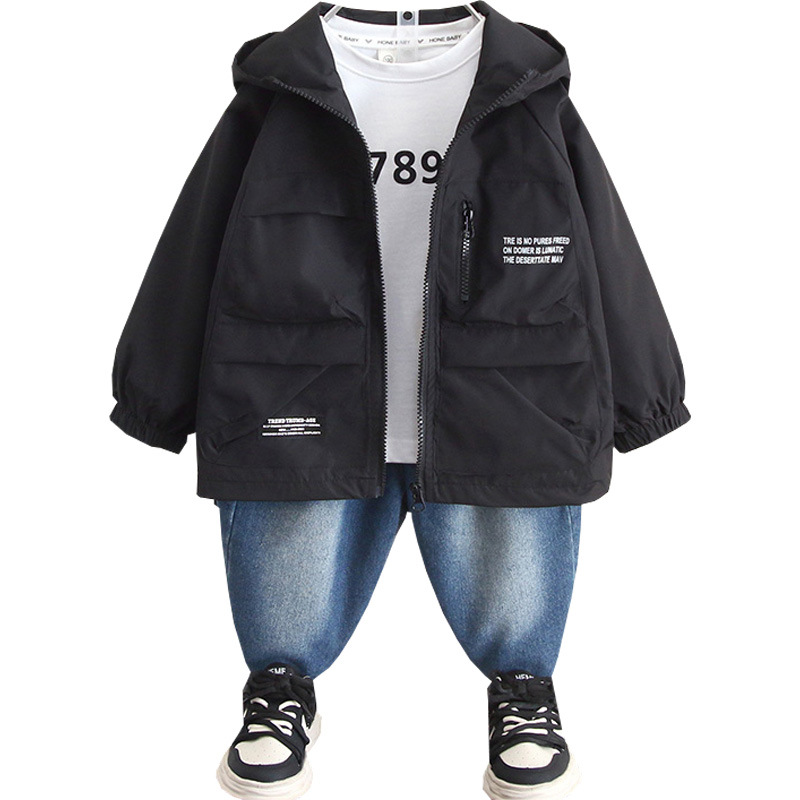 5903 ropa para niños chaqueta con capucha para niños chaqueta para niños modelos de primavera y otoño 2025 nueva chaqueta de otoño para niños ropa