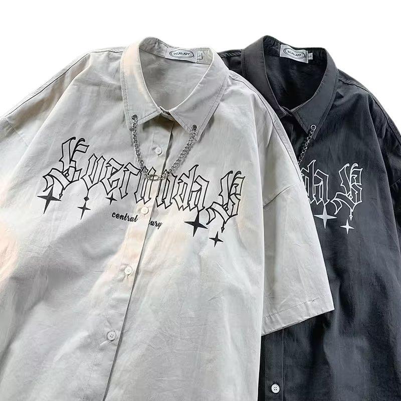 Verano nueva camisa estilo coreano versátil suelta moda casual Thin Top Juventud Popular de manga corta muchachos