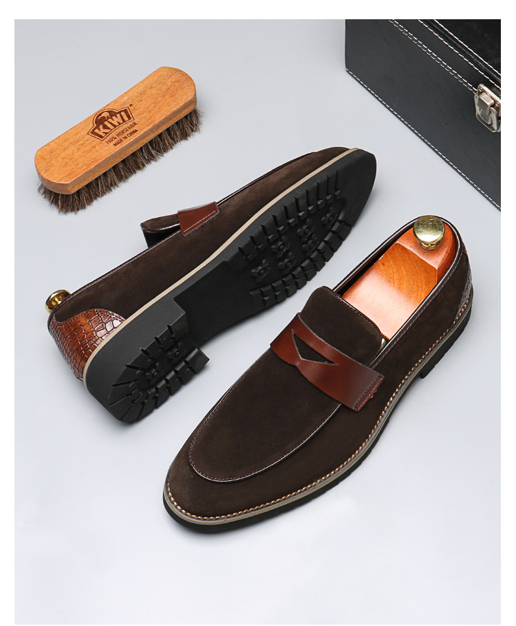 Férfi bőr loafer cipők alkalmi és elegáns viselet_voghion.com