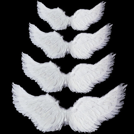 Angel Feather Wings Children's Adult Backwear Children's Magic Performance Props Performance White and Black Feather Wings Angel Feather Wings Children's Adult Backwear Children's Magic Performance Props Performance White and Black Feather Wings