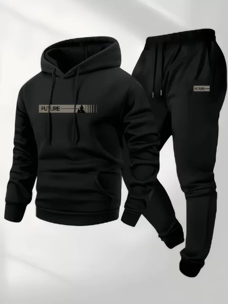 Cross-Border European Size New Casual Fashion Men's and Women's Sweatshirts Printed Hoodies and Drawstring Sports Suits Europe and the United States