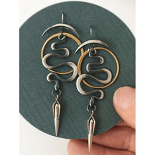 L 45582 Women's Snake Retro Earrings Ů�����θ��Ŷ���