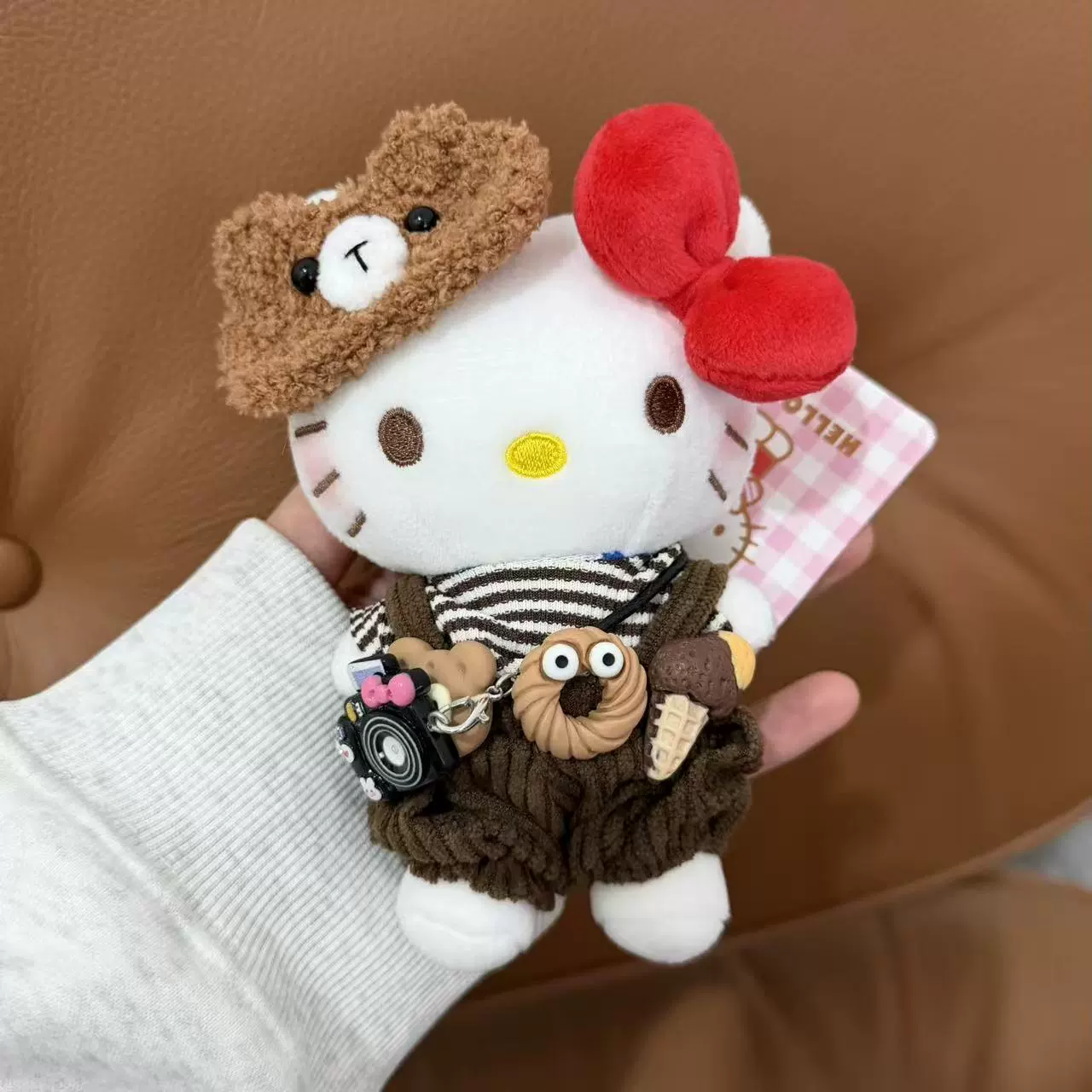 Hello Kitty, sanrio, оригинальная плюшевая подвеска, кукла, брелок, украшение сумки
