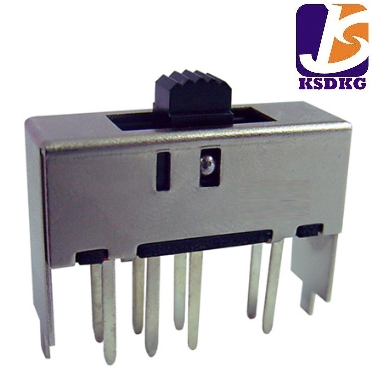 直销3档拨动开关行程4mm 三档正拨拨码开关 1P3T直拨式滑动开关