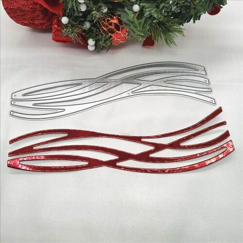 Long lace embossed knife mold etching process DIY carbon steel mold greeting card production Scrapbook cutting template
