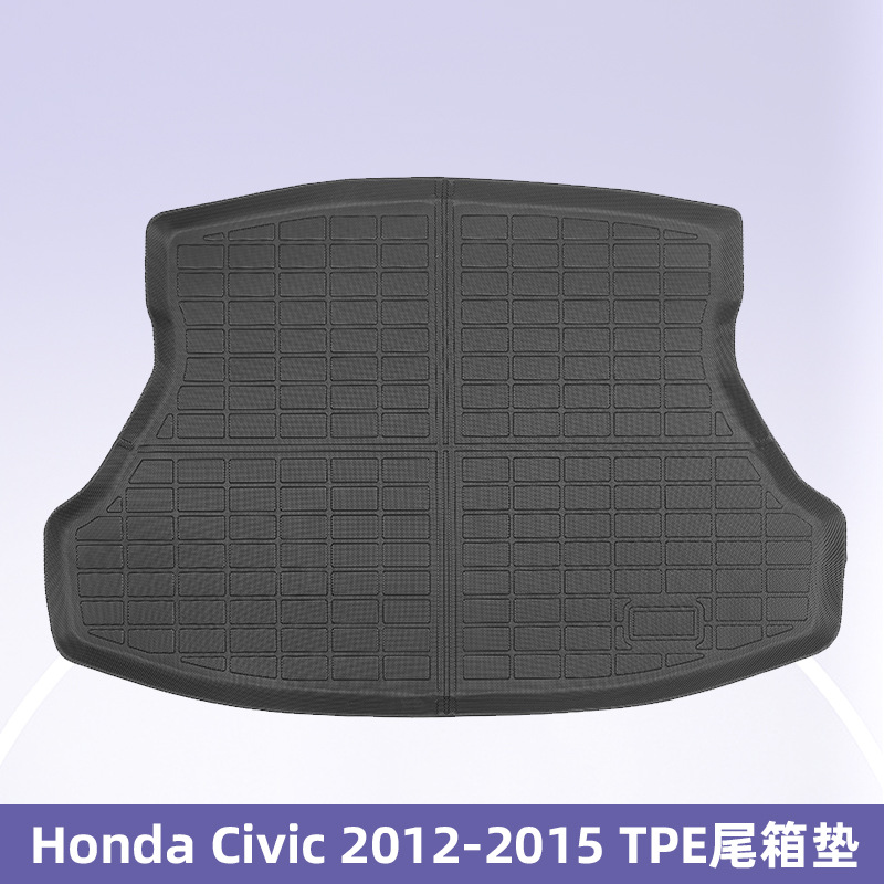 Aplicable a Honda Civic 2012 - 2015 TPE Foot Pads 3D All Weather Material Backpack Pad