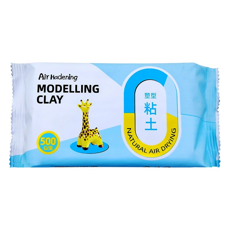 Мягкая глина для лепки без выпекания, в алюминиевой упаковке, 500 г, для детского творчества и поделок, скульптурная глина