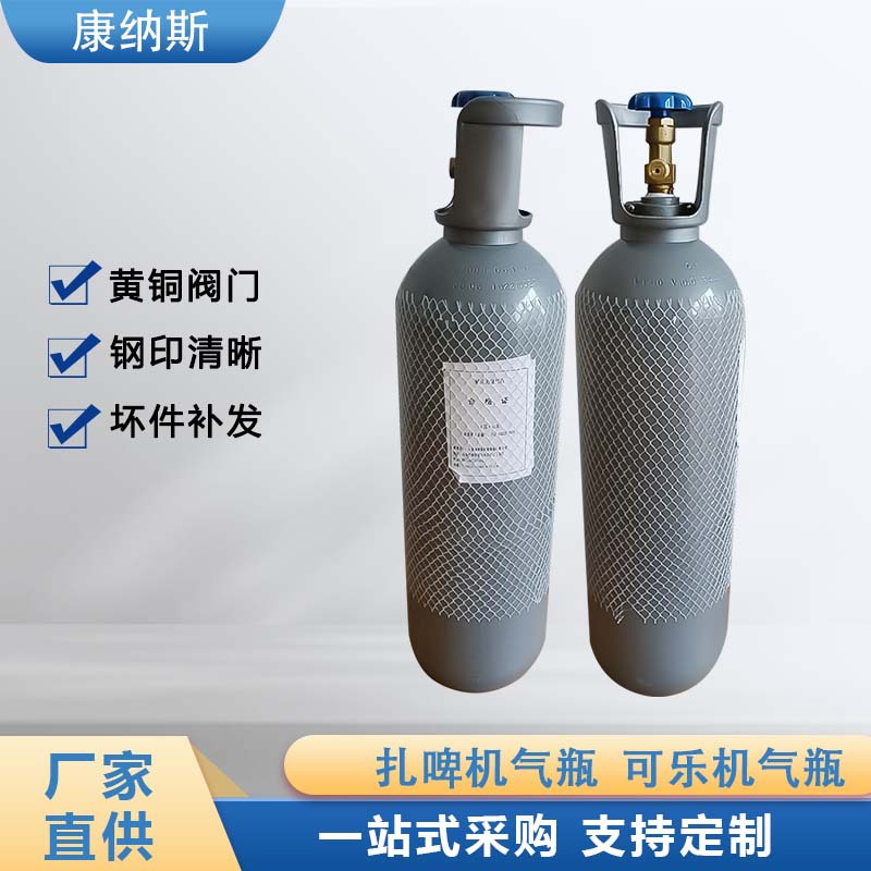 厂家现货供应10升可乐机气瓶扎啤用二氧化碳钢瓶10L钢瓶啤酒机
