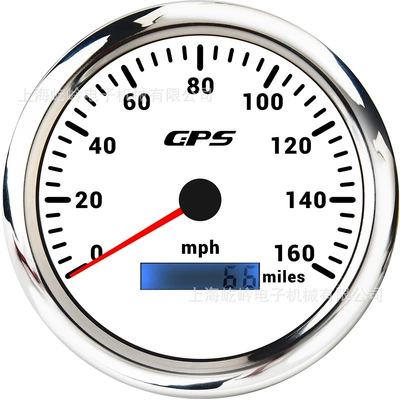 Meter Car and Ship | automobile instrument - 0-160mph-silver-edge-white-background