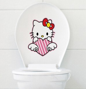 Toilet stickers cute cartoon stickers wall stickers home decorations window stickers moisture-proof wall wall refrigerator stickers