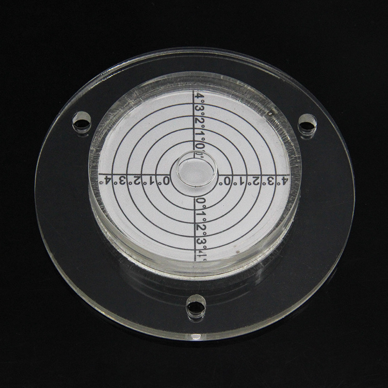 亚克力法兰水平气泡高精度水准仪吊车水平仪100全透明水平仪