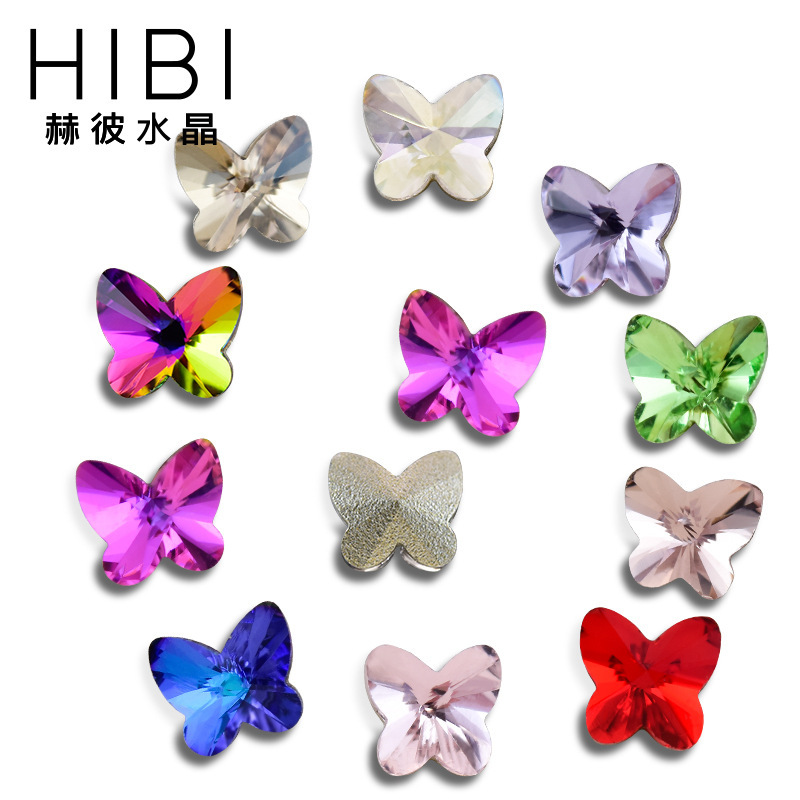 Net red with crystal K9 pointed bottom drill big butterfly drill shaped nail drill DIY accessories small red book explosions Net red with crystal K9 pointed bottom drill big butterfly drill shaped nail drill DIY accessories small red book explosions