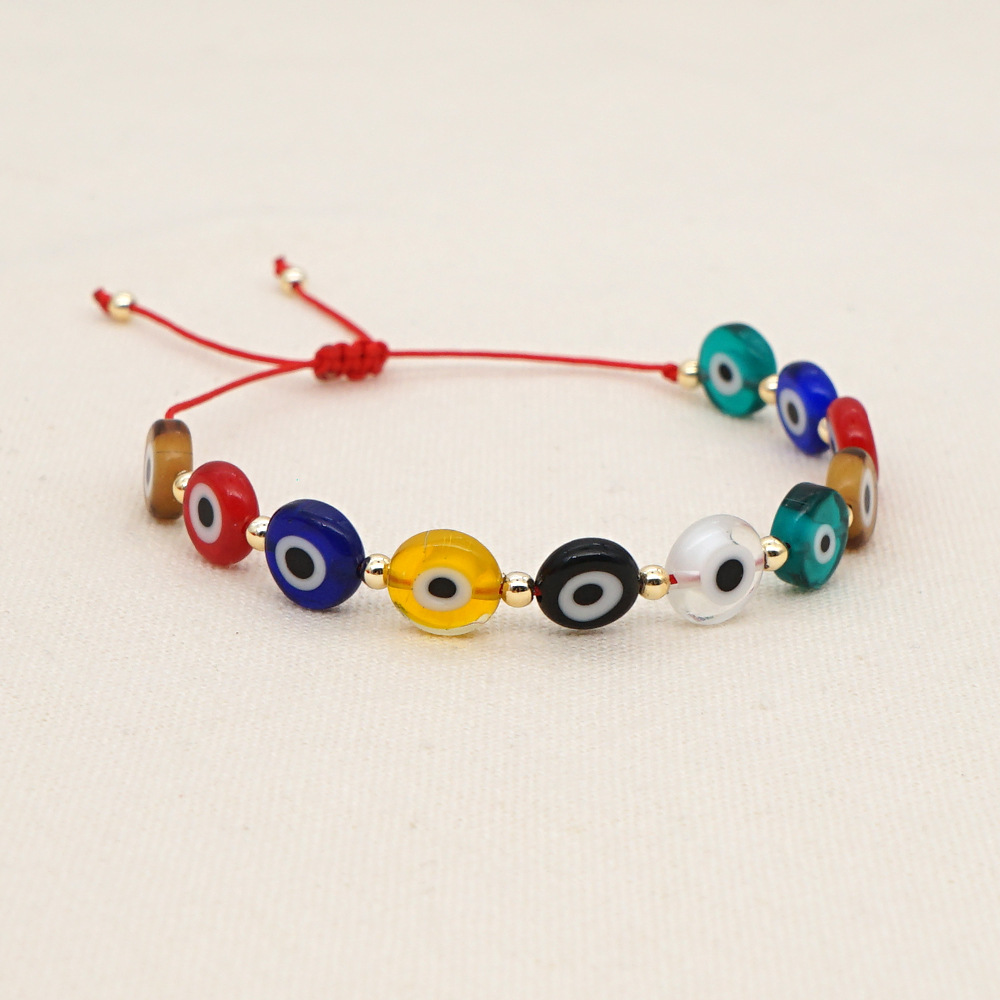 Lucky Evil Eye Red String Bracelet Handmade Protection Jewelry_voghion.com