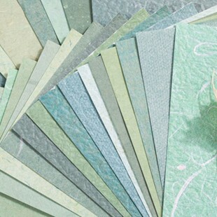 30 sheets of hand account material paper green art handmade special paper can be torn diy backing paper background paper
