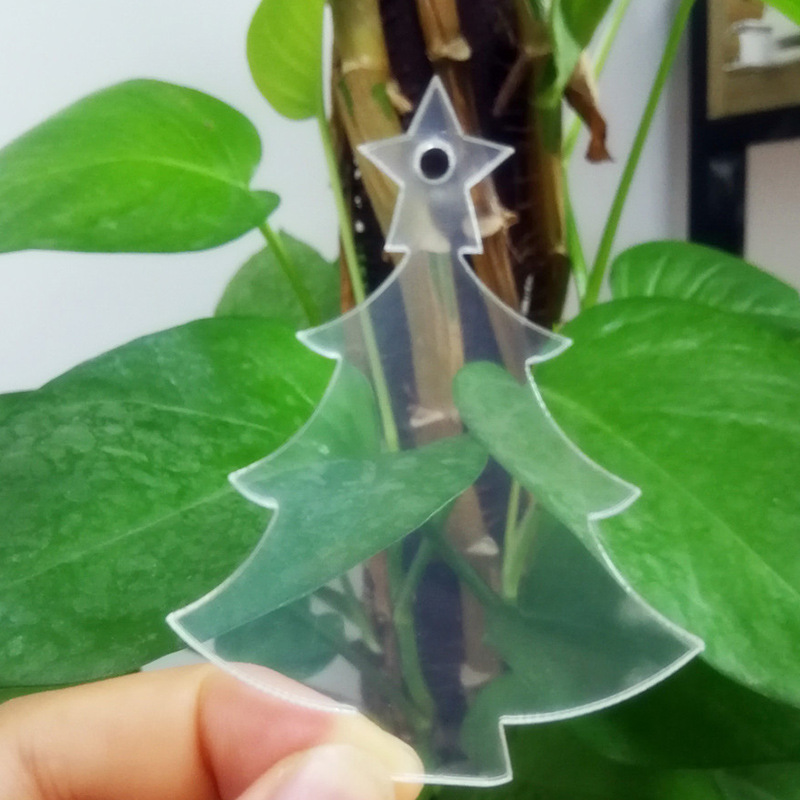 跨境爆款　透明亚克力片　圣诞装饰挂件亚克力片任意形状雕刻打孔