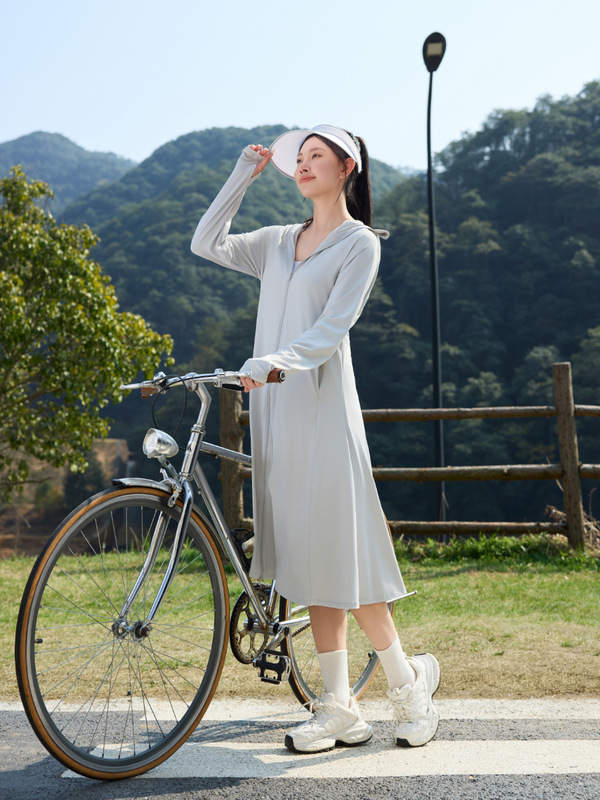 女性用日焼け止め服、夏の紫外線防止、つばの長い全身UPF50+アイスシルク通気性日焼け止め服、屋外用|undefined