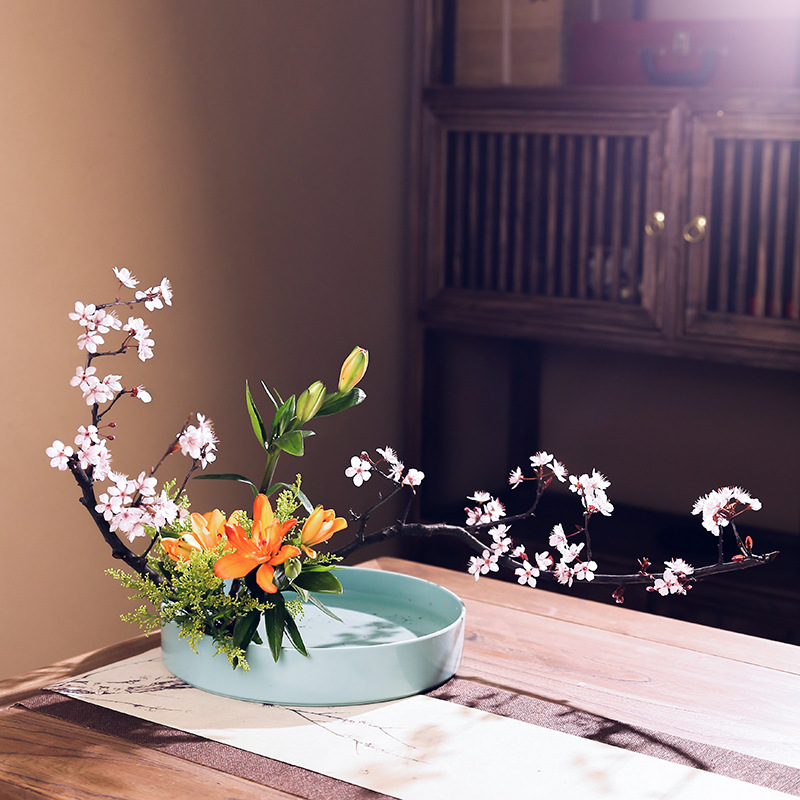 Kenzan Chinese flower arrangement vessel Japanese Zen style Ohara flower arrangement flower arrangement flower pot plastic flower plate flower arrangement disc