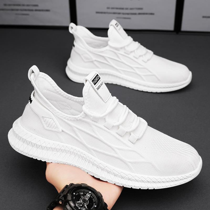 Universal white summer breathable thin casual white sneakers made of…