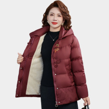 新中式妈妈冬装羽绒棉服中老年秋冬棉衣外套加绒加厚棉袄女奶奶装