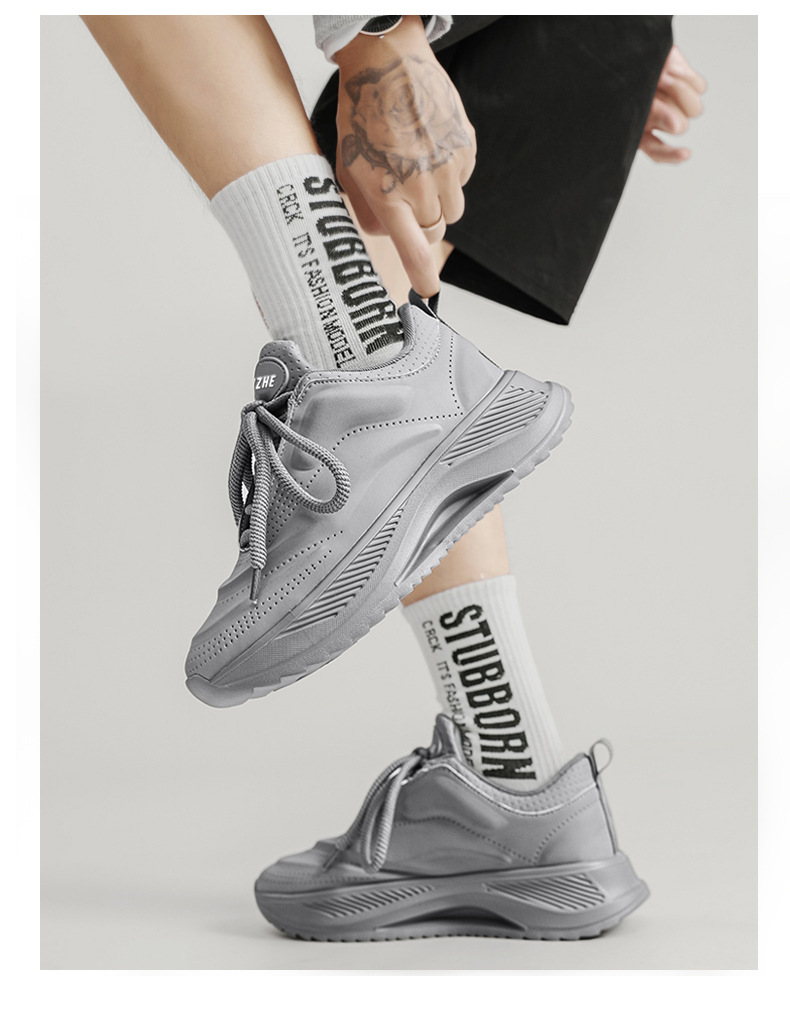 Scarpe da uomo Sneakers bianche Scarpe casual da uomo con fondo spesso con altezza crescente Scarpe da papà traspiranti per coppie di studenti_voghion.com