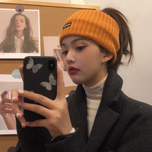 四季可带运动头箍韩国ins字母宽边洗脸发带外戴纯色头饰套头女