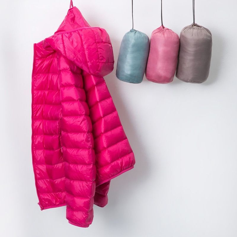 Lightweight Hooded Down Jacket Design Portable Slim-fit Ultra-thin All-match Casual Jacket Short Down Jacket Women's Clothing