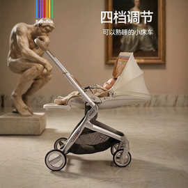 BeBeBus艺术家婴儿推车可坐可躺新生宝宝护脊轻便折叠双向高景观