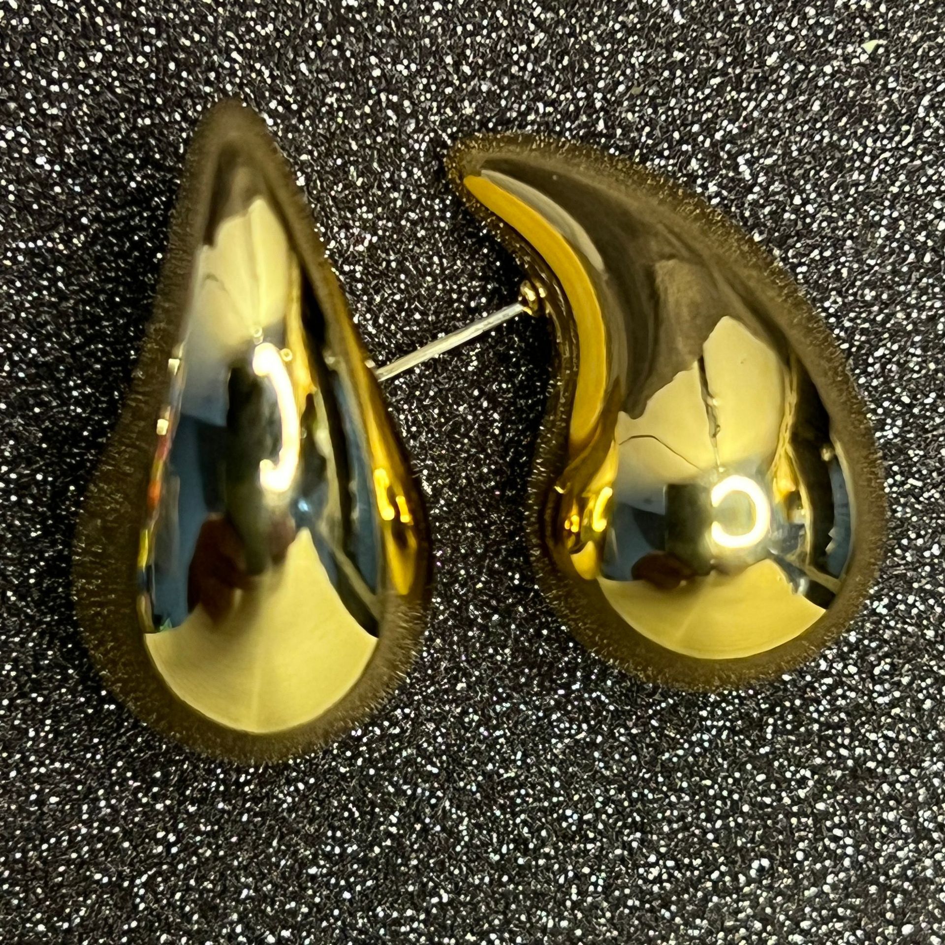 18K pendientes de oro pendientes de gota elegante personalidad simple gran acrílico color caramelo Venta caliente guisantes pendientes