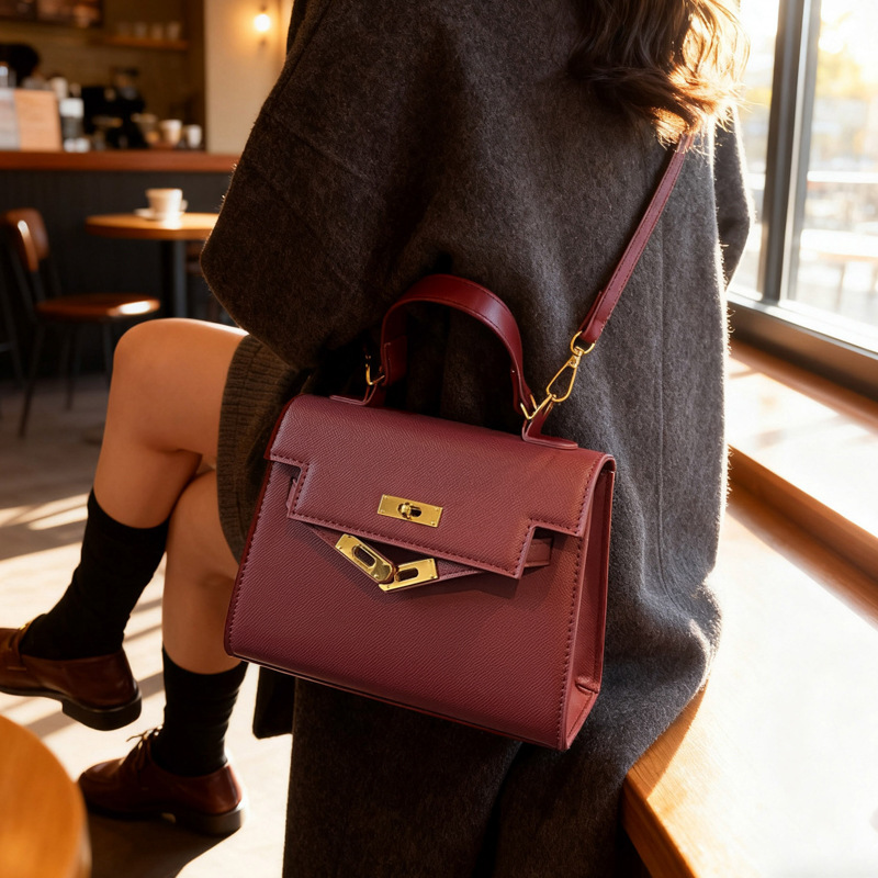 Bolso de explosión transfronteriza, bolso de mano de alta calidad para mujeres, bolso Kelly 2025, nuevo clásico de un solo hombro, bolso pequeño