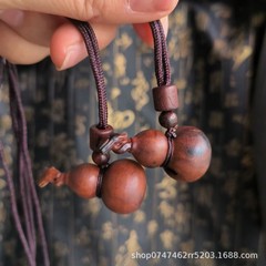 天然雷击枣木小葫芦福禄吉祥吊坠车载饰品挂件项链钥匙扣道家用品