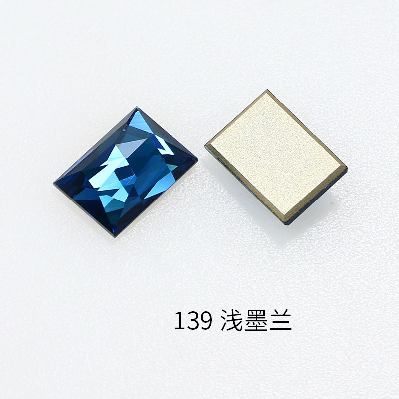 Dongzhou кристалл 14×10 мм без отверстия, прямоугольный цвет, супер яркий, посеребренная плоская основа, кадр K9 кристаллы для одежды, diy аксессуары