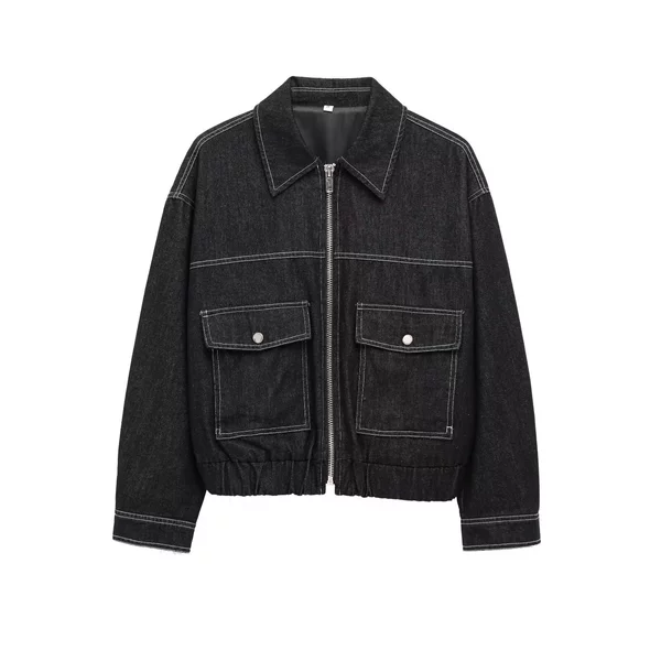 Black denim jacket