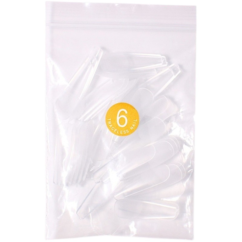 Nail art supplement number nail piece number supplement ultra-thin frosted seamless non-polishing trapezoidal long water drop fake nail patch