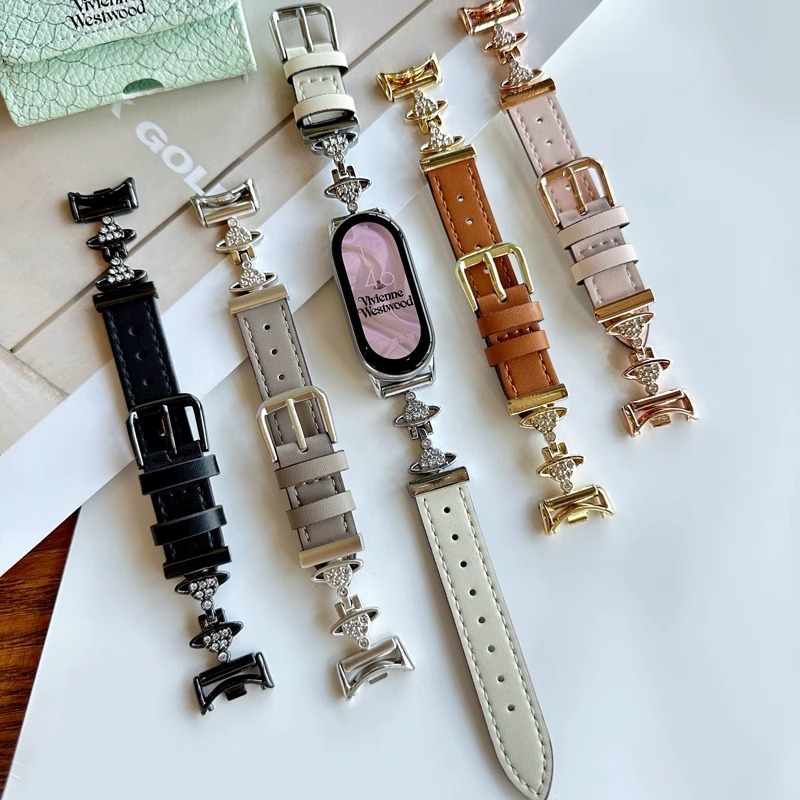 Suitable for Xiaomi Mi Band 8/9 Generation Watch Strap with Metal Splicing Belt for Women Xiaomi Mi Band 8Pro/9Pro Strap