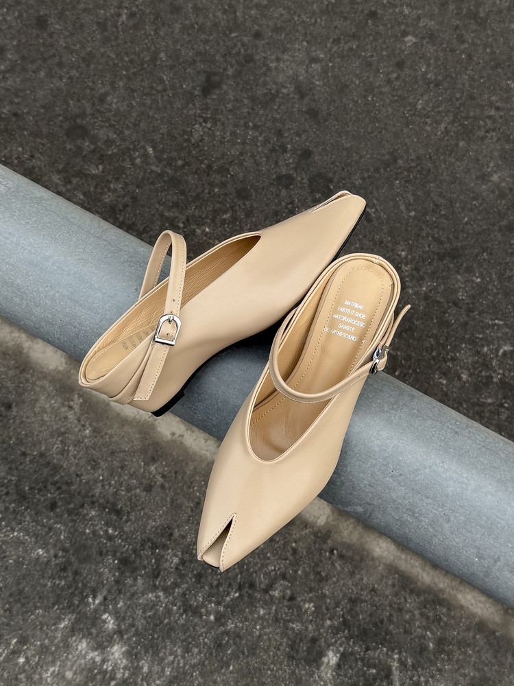Sandal nữ hở mũi gót nêm cao da bò tăng chiều cao quai ngang — màu đen, màu trắng, màu mơ chi tiết 21